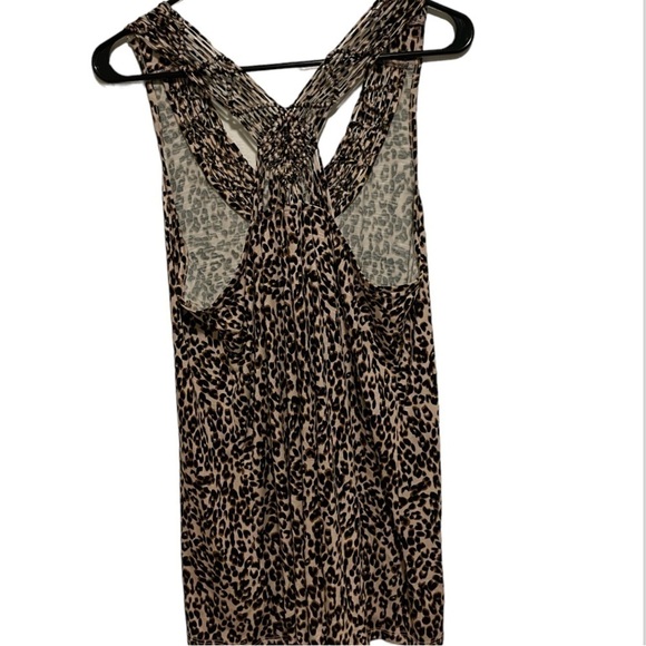 Maurices NWT Leopard Print Macrame Back Sleeveless V Neck Tank Top Size Large - Picture 2 of 4
